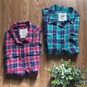 SO || plaid button up shirts